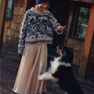 Anthropologie Bl-nk Full Shimmer Midi Skirt